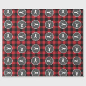 ディアー狩りロッジベビーシャワー〔雄ジカの〕枝角 ラッピングペーパー (フラット)