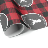 ディアー狩りロッジベビーシャワー〔雄ジカの〕枝角 ラッピングペーパー (ロールコーナー)