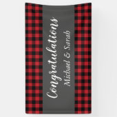 ディアー狩りロッジベビーシャワー〔雄ジカの〕枝角 横断幕 (縦)