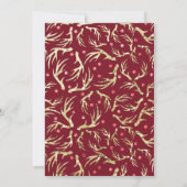 ディアー〔雄ジカの〕枝角クリスマスホリデーパーティー招待状 招待状 (裏面)