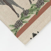 ディア狩り素朴マウンテンキャビンウエスタントリバル フリースブランケット (角)