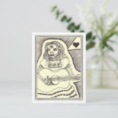 ディア・デ・ロス・ムエルトス・ガール・ウィズ・ギター ポストカード (スタンド正面)