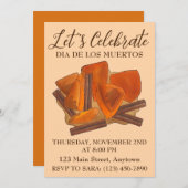 ディア・デ・ロス・ムエルトス メキシカン カラバサ エン タチャ フード 招待状 (正面/裏面)