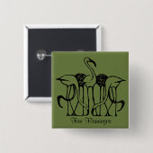 ディイッセルホフ – 5フラミンゴ素晴らしス、アート、 缶バッジ (正面&裏面)