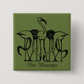 ディイッセルホフ – 5フラミンゴ素晴らしス、アート、 缶バッジ (正面)