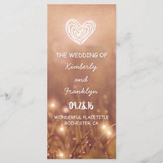 ディウィー草の素朴結婚式 プログラム (正面)