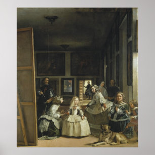 ディエゴベラスケス著Las Meninas ポスター