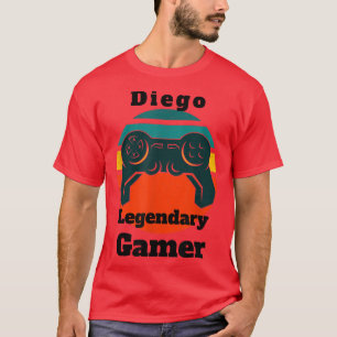 ディエゴ伝説ゲーマービデオゲームプレーヤーコントローラー Tシャツ