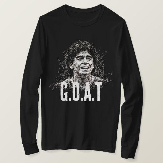 ディエゴ・マラドーナ GOAT Tシャツ (デザイン正面)