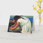 ディエゴ・リベラ- La Molendera 1923年 カード (黄色い花)