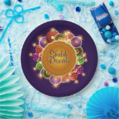 ディエレガントワリカラフル花火 ペーパープレート (パーティー)