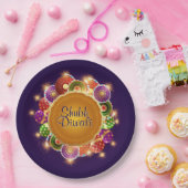 ディエレガントワリカラフル花火 ペーパープレート (パーティー)