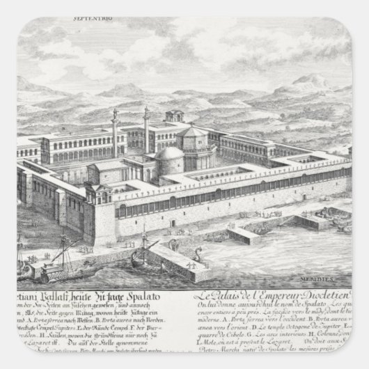 ディオクレティアン宮殿(245-313)、スプリット、ユーゴスラビア、 スクエアシール (正面)