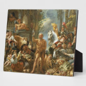 ディオゲネス、誠実な人間を探す、1650-55年頃（油彩） フォトプラーク (側面)