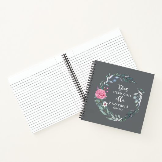 ディオスエストアコンエラy no caera,バイブルスペインの引用文 ノートブック (内部)