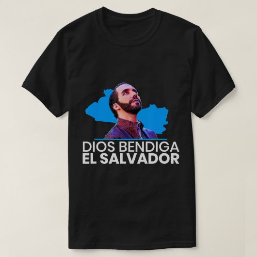 ディオスベンディガエルサルバドール、ネイビブケレプレシデンテ Tシャツ (デザイン正面)