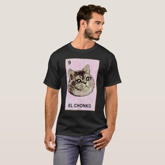 ディオスMio Oh Lord Chonk El Chonkoメキシコ猫ミーム Tシャツ (正面フル)