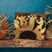 ディオニソスと姿を描いた屋根裏の赤いキリックス フォトプラーク (側面)