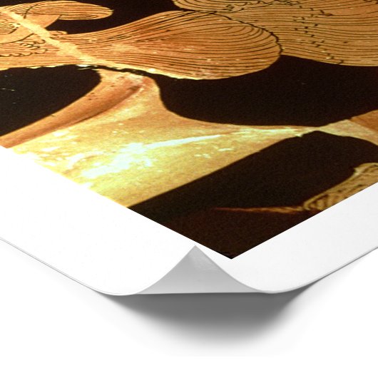 ディオニソスと姿を描いた屋根裏の赤いキリックス ポスター (角)