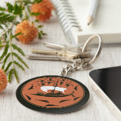 ディオニュソス杯：ギリシャの神の船のつる植物とイルカ キーホルダー (側面)