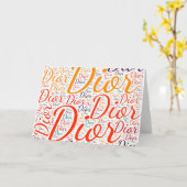 ディオール カード (黄色い花)