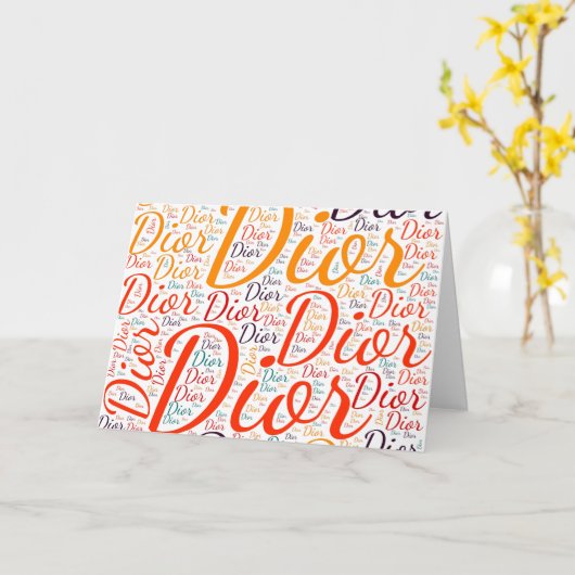 ディオール カード (黄色い花)