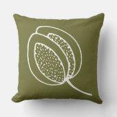 ディカスタムイドゥそれ自身トレンディーグリーンホワイトシック クッション (正面)