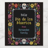 💀🎉ディカラフルアデムエルトスパーティー ワインラベル (シングルラベル)