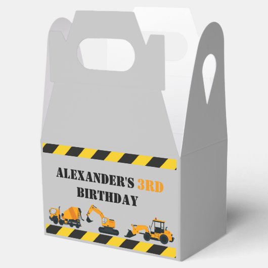 ディガーパーソナライズされたズ建築パーティー特典ボックス フェイバーボックス (オープン)