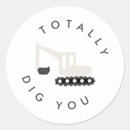 ディガー建築バースデーパーティーステッミニマルカー ラウンドシール