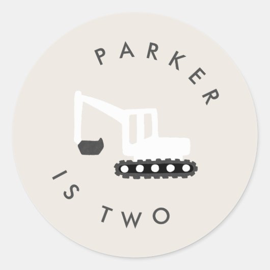 ディガー建築バースデーパーティーステッミニマルカー ラウンドシール (正面)