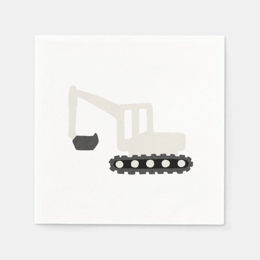ディガー建築バースデーパーティーミニマルナプキン スタンダードカクテルナプキン (正面)