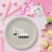 ディガー建築バースデーパーティーミニマルプレート ペーパープレート (パーティー)