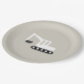 ディガー建築バースデーパーティーミニマルプレート ペーパープレート (アングル)