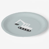 ディガー建築バースデーパーティーミニマルプレート ペーパープレート (アングル)