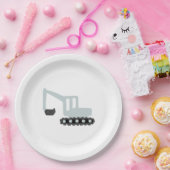 ディガー建築バースデーパーティーミニマルプレート ペーパープレート (パーティー)