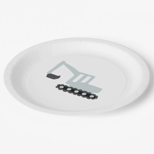 ディガー建築バースデーパーティーミニマルプレート ペーパープレート (アングル)