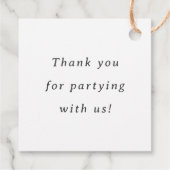 ディガー建築バースデーパーティーメッセージカード フェイバータグ (裏面)