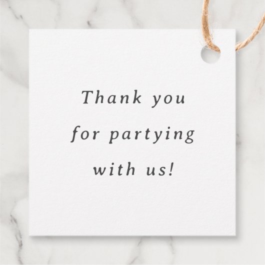 ディガー建築バースデーパーティーメッセージカード フェイバータグ (裏面)