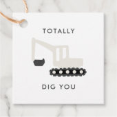 ディガー建築バースデーパーティーメッセージカード フェイバータグ (正面)