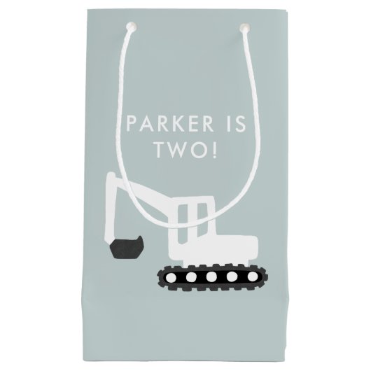 ディガー建築バースデーパーティー抱き枕 スモールペーパーバッグ (正面)