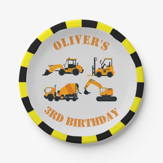 ディガー建築パーティー紙プレート ペーパープレート (正面)