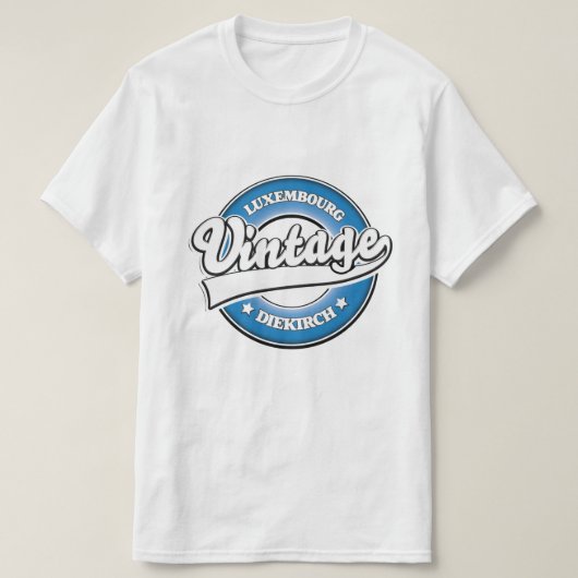 ディキルヒ ルクセンブルク レトロロゴ Tシャツ (デザイン正面)
