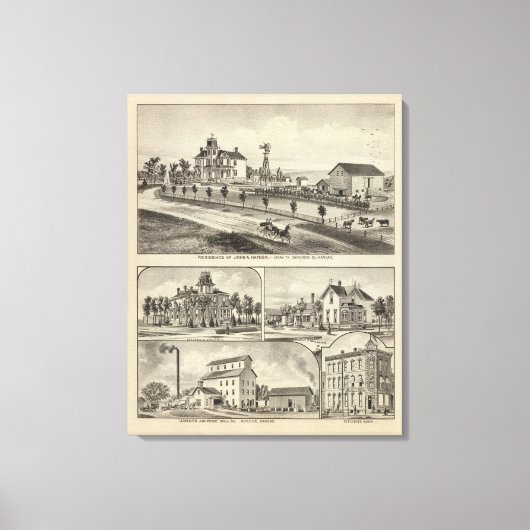 ディキンソンカウンティレジデンシズカンザス キャンバスプリント (正面)