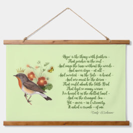 ディキンソンホープ詩&クラウンバード 吊り下げ型タペストリー