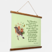 ディキンソンホープ詩&クラウンバード 吊り下げ型タペストリー (傾斜あり)