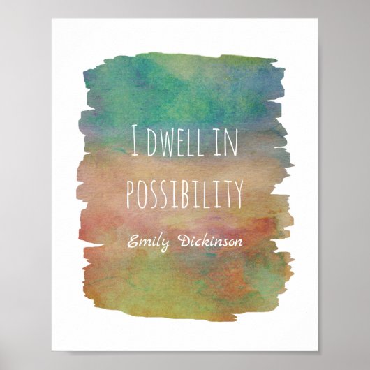 ディキンソン感動的ンストリー引用文の水色 ポスター (正面)