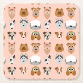 ディギティ・ド・ドッグ スクエアペーパーコースター (正面)