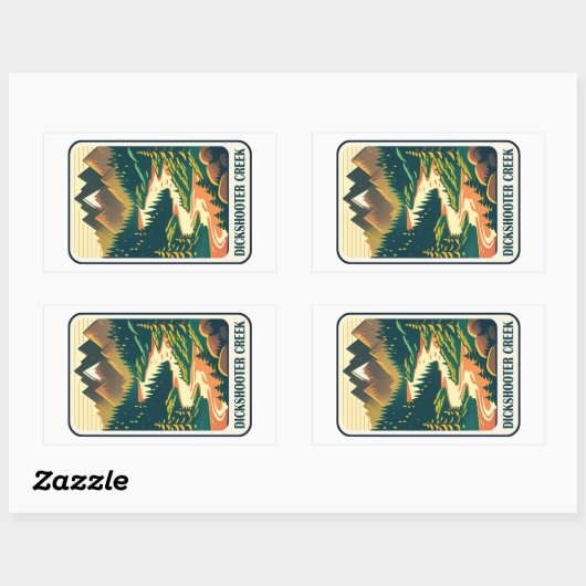 ディクシュータークリークアイダホカラーズ 長方形シール (シート)