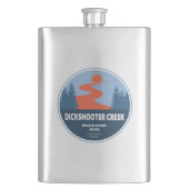 ディクシュータークリークワイルドアンドシーニックリバーアイダホ フラスク (正面)